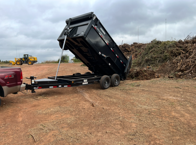 Dump Trailer Dumping Trash